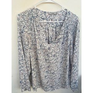 Print long sleeve blouse